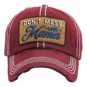 Womens Cap Dont Mess Mama Distress Vintage Style